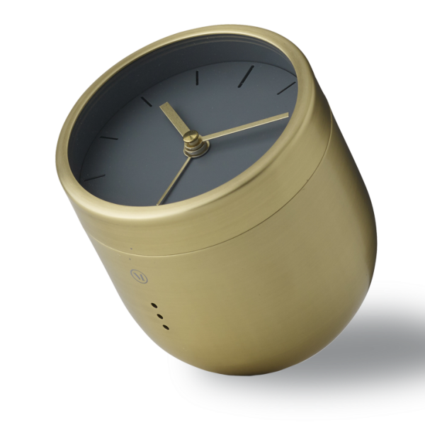 Tumbler Alarm Clock, Brass-0