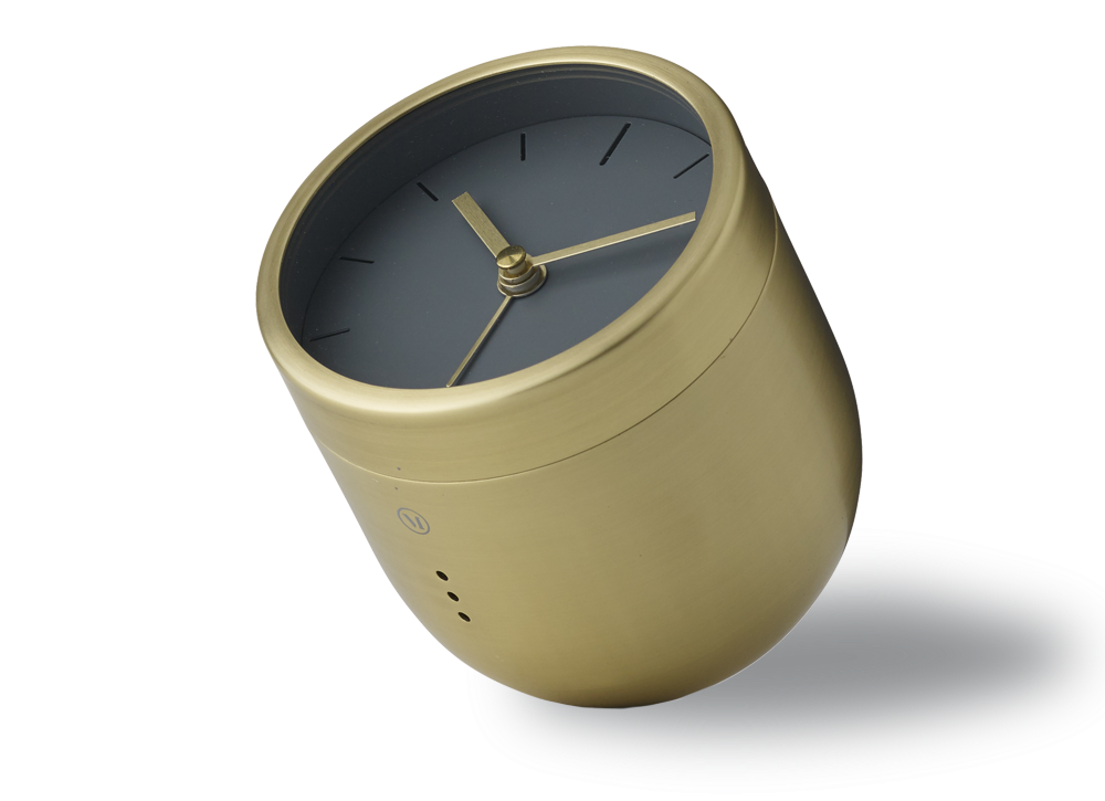 Tumbler Alarm Clock, Brass-0