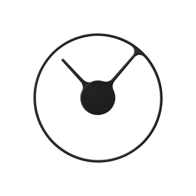 Stelton Time Large Wall Clock, Black - Gessato Design Store