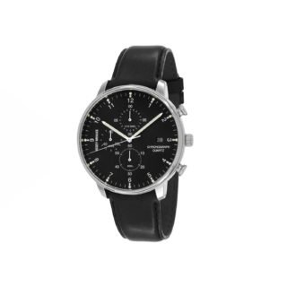 Issey Miyake C Black Chronograph Watch, Black Leather-30708