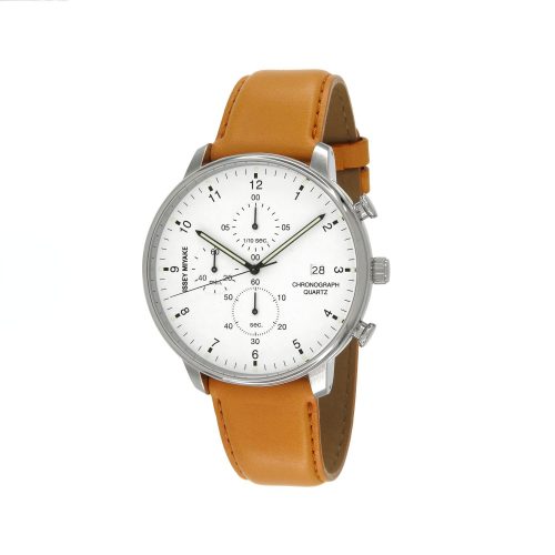 Issey Miyake C White Chronograph Watch, Tan Leather-30701