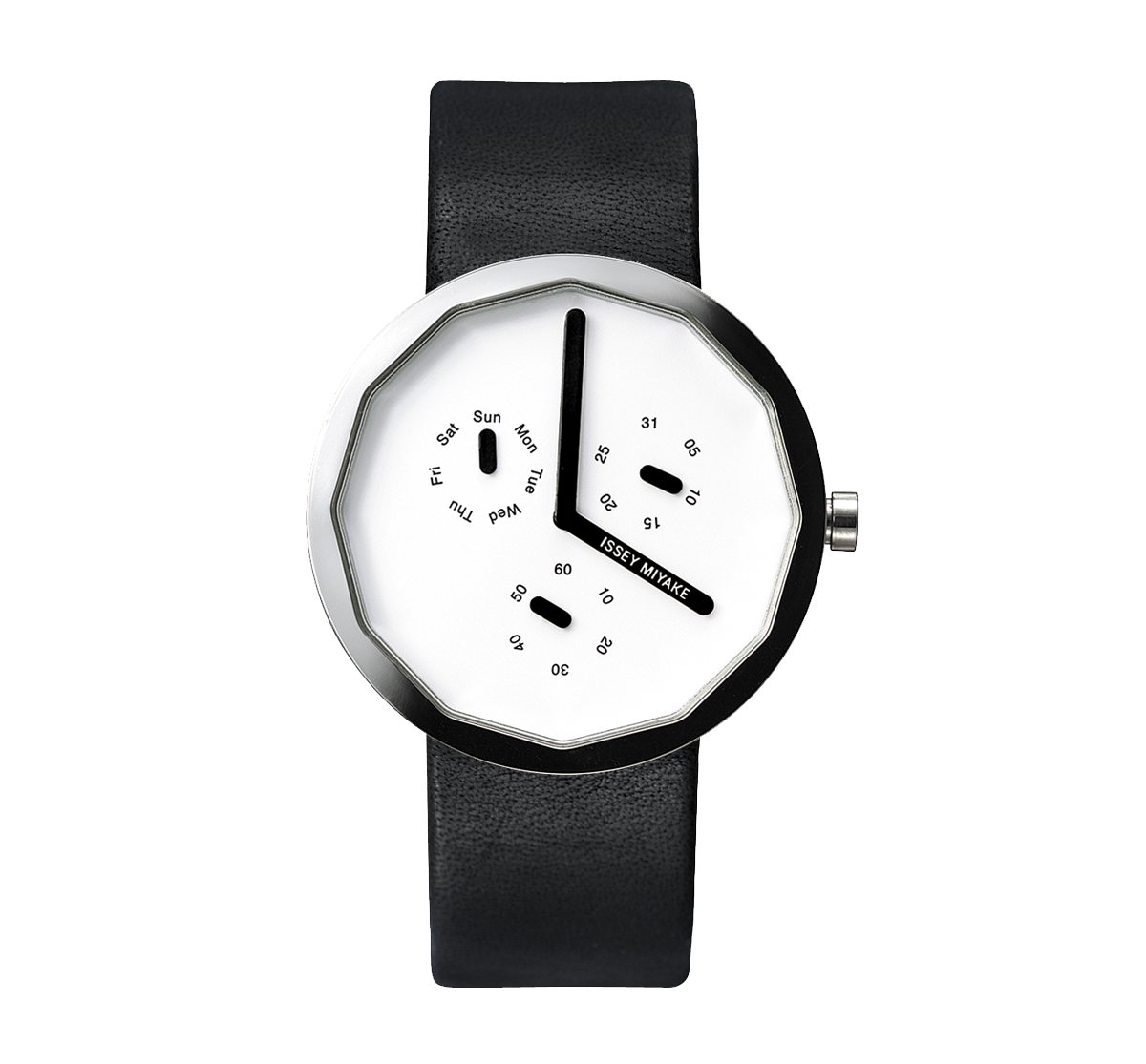 Issey Miyake Twelve 365 White Watch, Silver/Leather-0