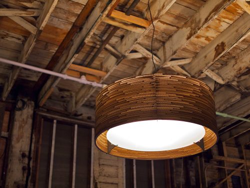 Drum 18 Scraplight Natural Pendant Light-31399