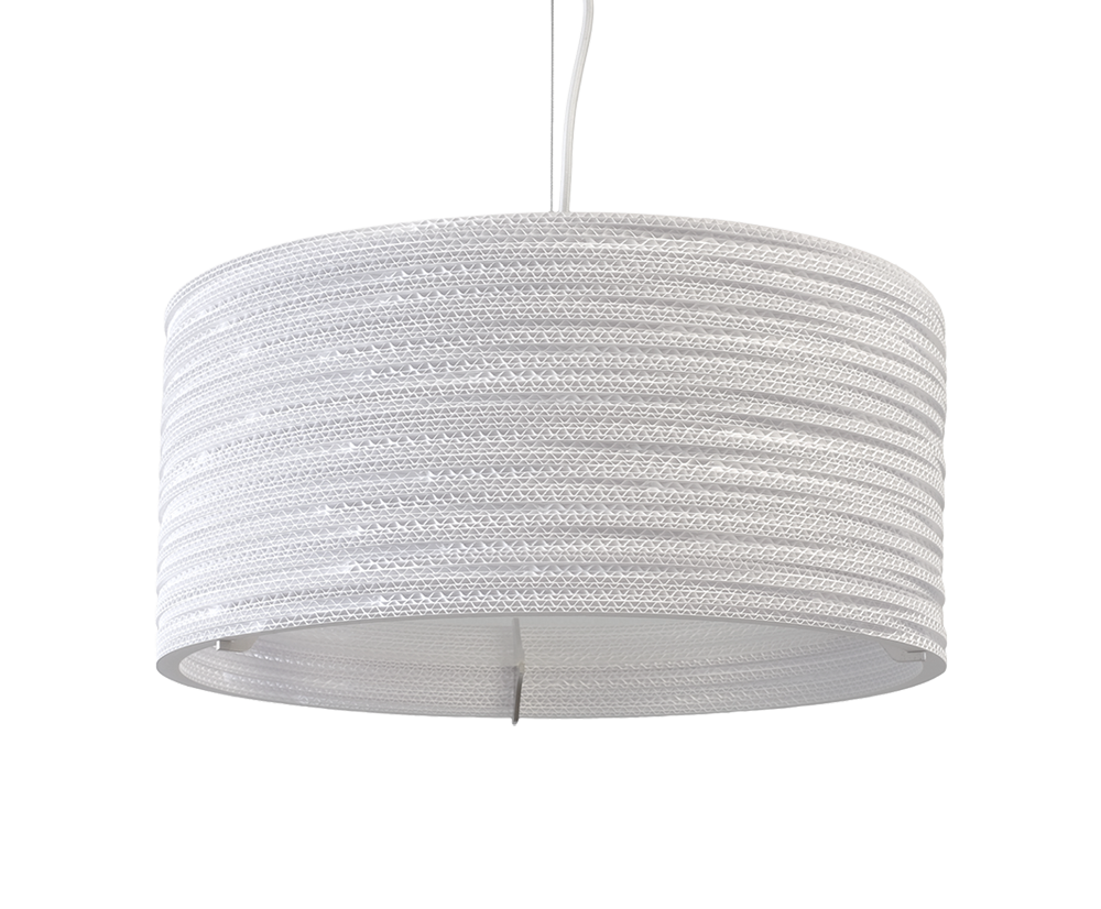 Drum 18 Scraplight White Pendant Light-0