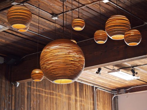 Moon 14 Scraplight Natural Pendant Light-31358