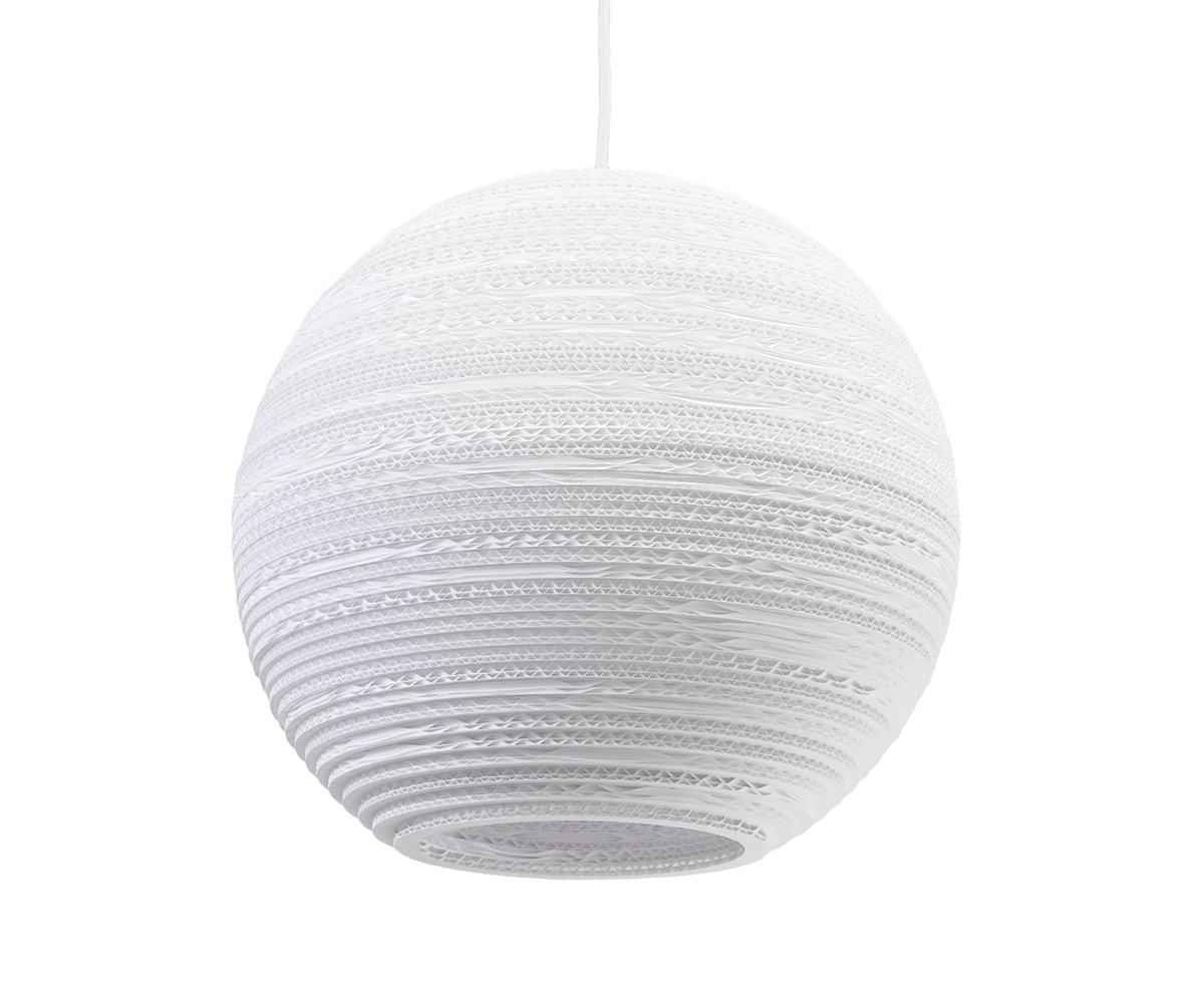 Moon 14 Scraplight White Pendant Light-0