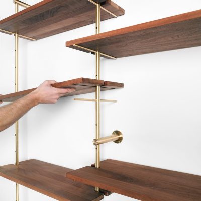 Brass Rail Shelving - Gessato Design Store