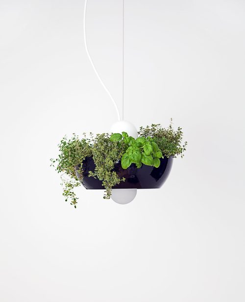 Well Light Planter, White/Black-29191