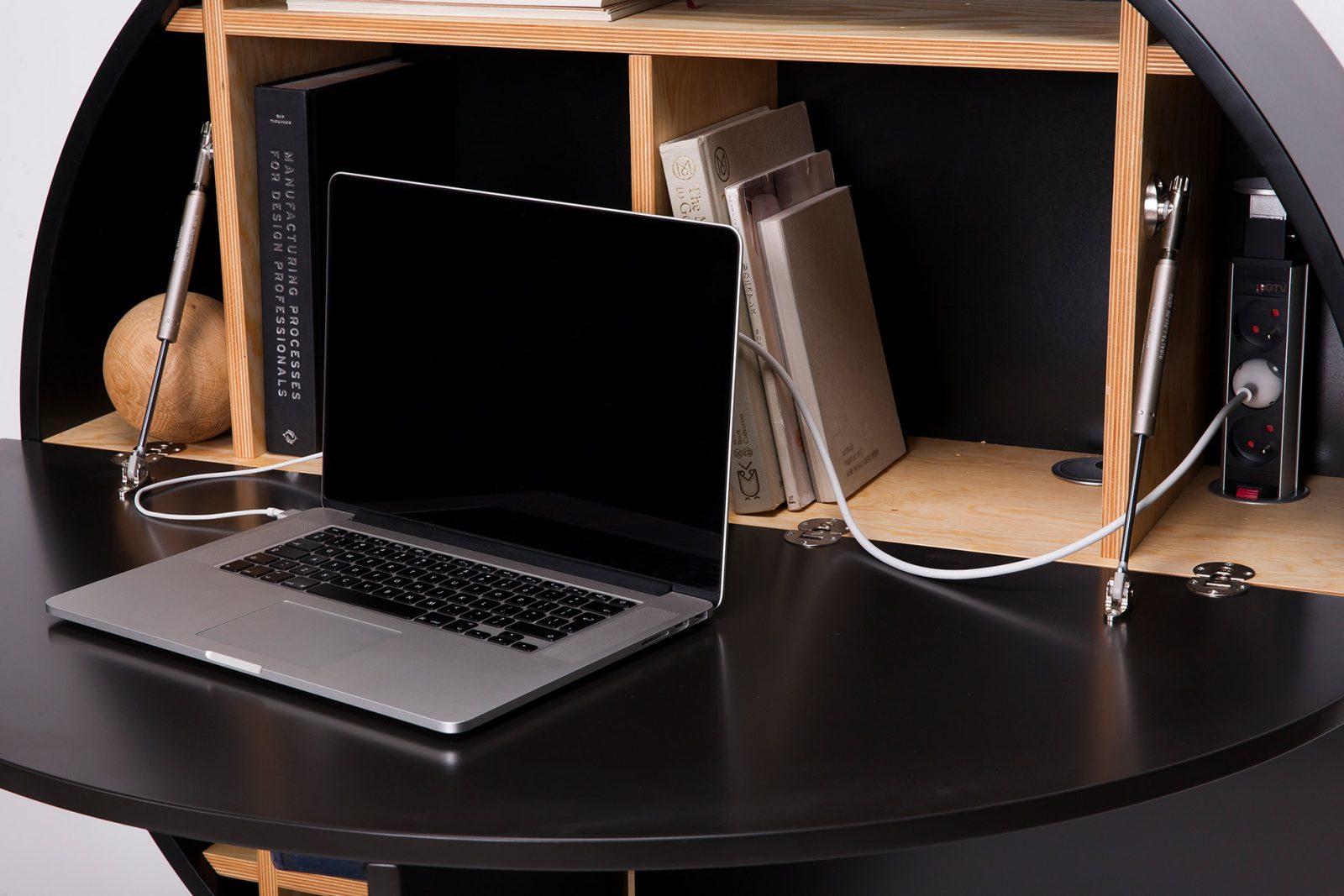 Pill Wall Mounted Desk In Black Gessato Design Store