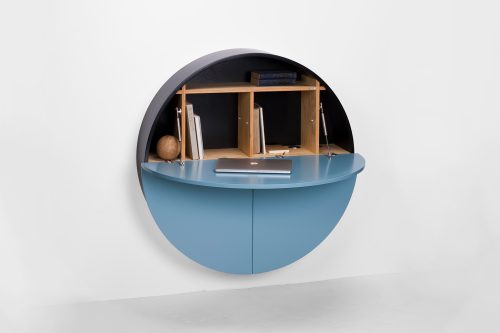 Pill, Wall Mounted Desk in Blue-31978