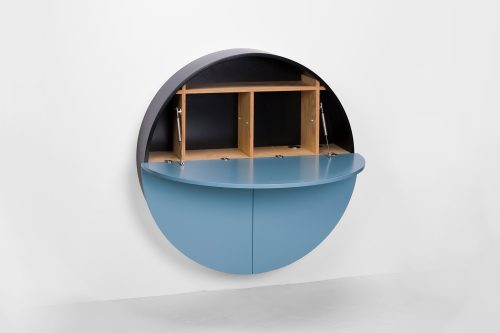 Pill, Wall Mounted Desk in Blue-31981