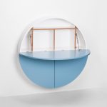 Pill, Wall Mounted Desk in Blue-31975