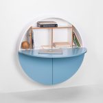 Pill, Wall Mounted Desk in Blue-31979