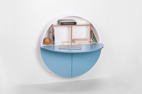 Pill, Wall Mounted Desk in Blue-31979