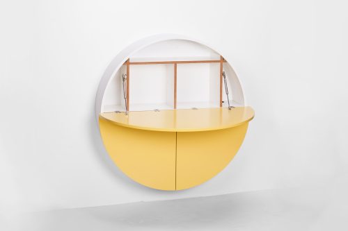 Pill, Wall Mounted Desk in Yellow-31998