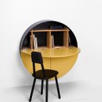 Pill, Wall Mounted Desk in Yellow-31992