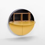 Pill, Wall Mounted Desk in Yellow-31996