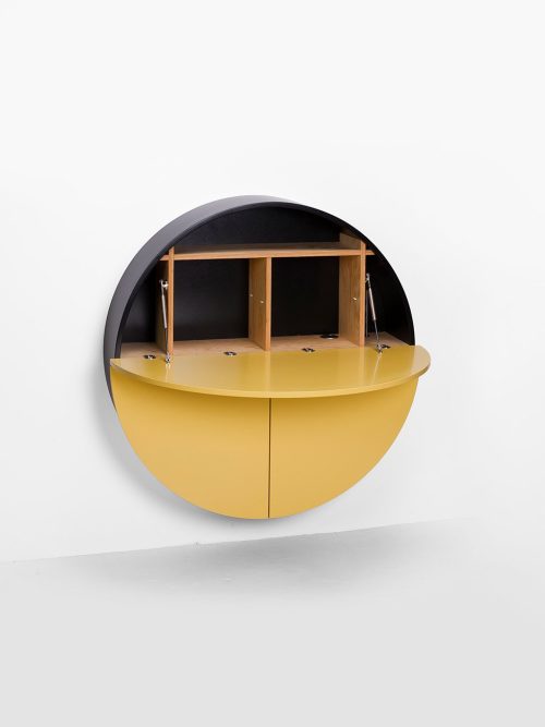 Pill, Wall Mounted Desk in Yellow-31996