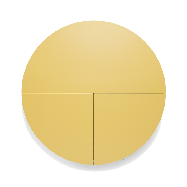 Pill, Wall Mounted Desk in Yellow-0