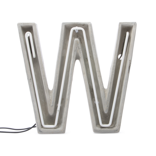 Alphacrete, Concrete Neon Light - W-0