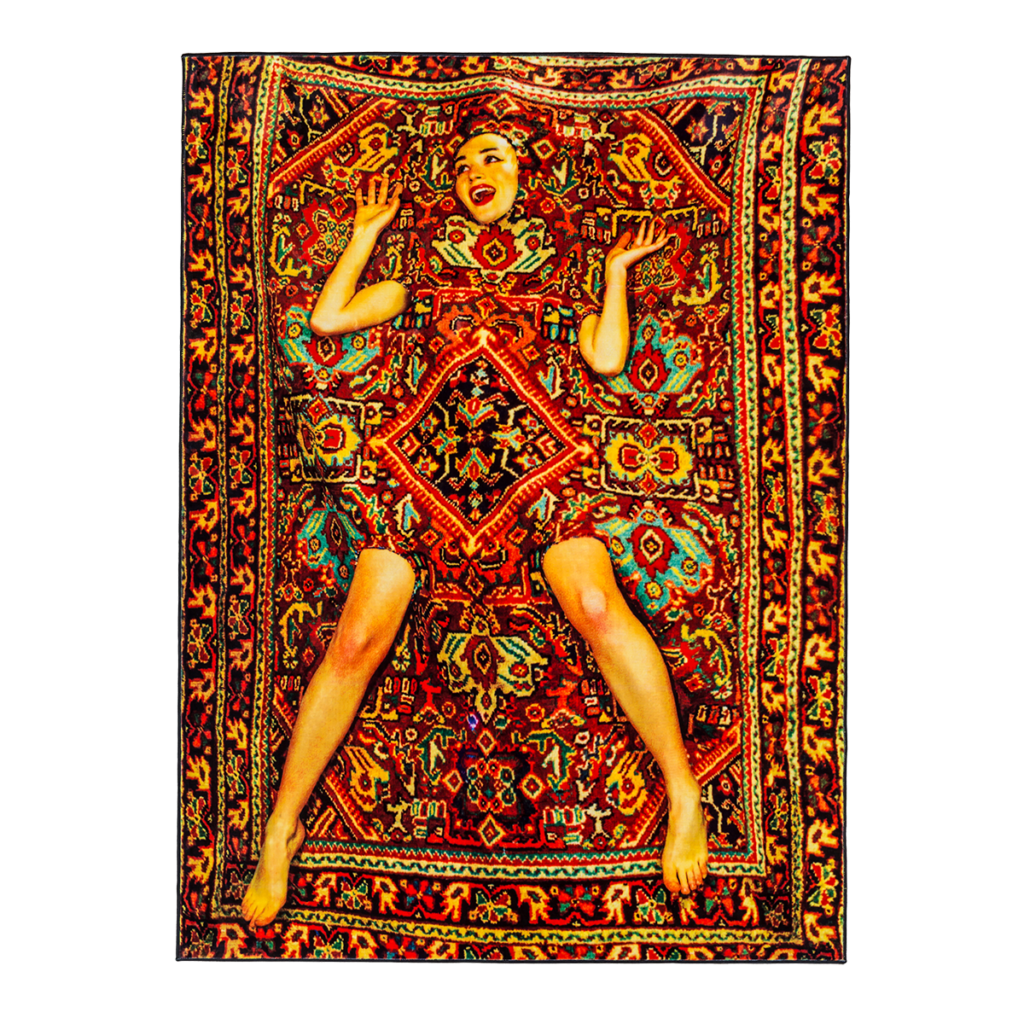 Rectangular Rug Lady on Carpet Gessato Design Store