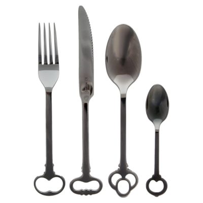Keytlery Flatware Set - 24 Piece - Black-33995