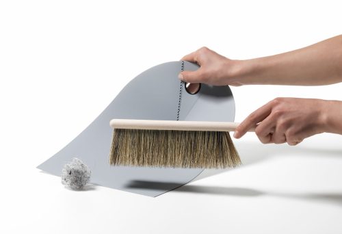 Dustpan & Broom, Light Grey-34033