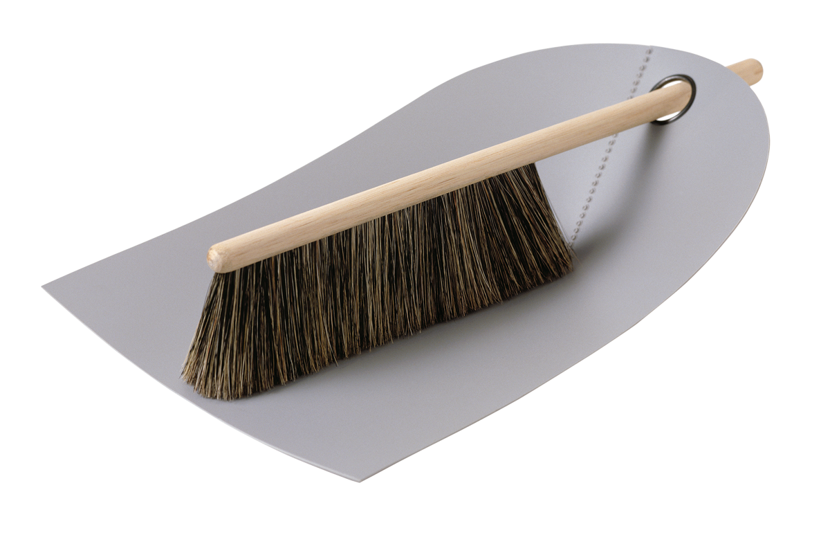 Dustpan & Broom, Light Grey-0