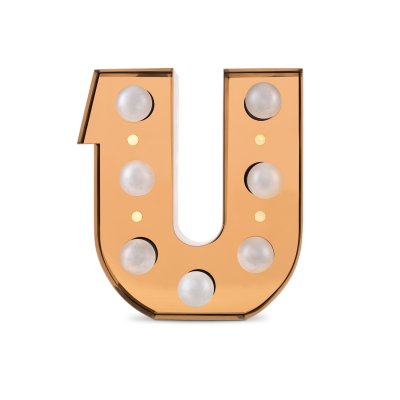 Caractère Alphabet Lights, U-0