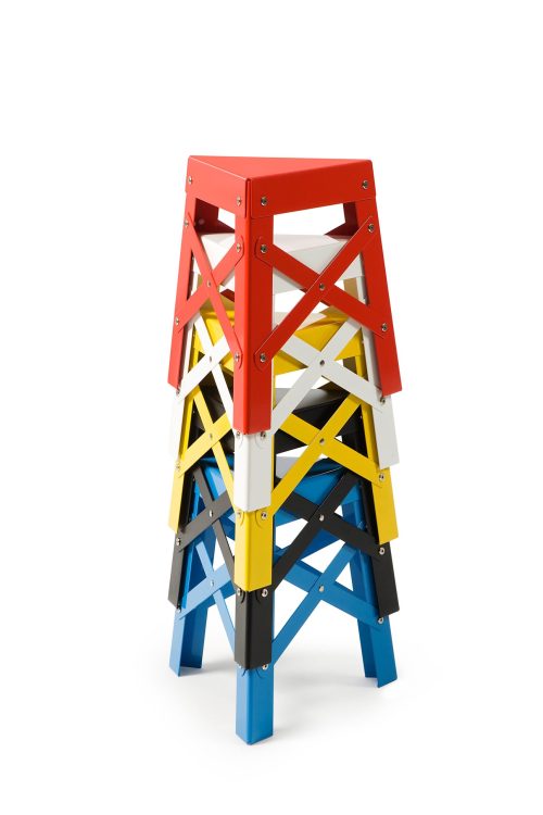 Eiffel Aluminum Stool, Anodized-34381