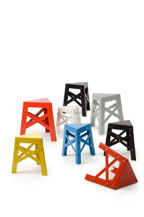 Eiffel Aluminum Stool, Anodized-34380