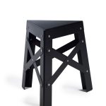 Eiffel Aluminum Stool, Black-34361