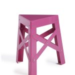 Eiffel Aluminum Stool, Pink-34373