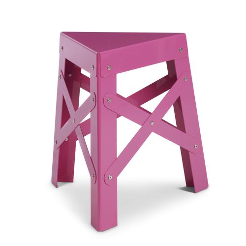 Eiffel Aluminum Stool, Pink-0