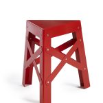 Eiffel Aluminum Stool, Red-34366