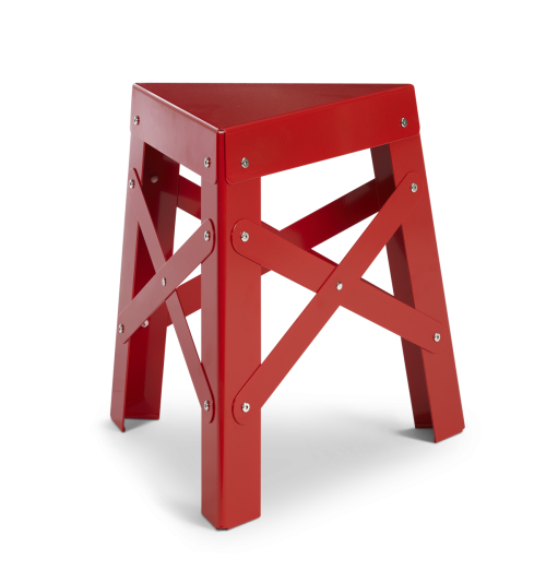 Eiffel Aluminum Stool, Red-0