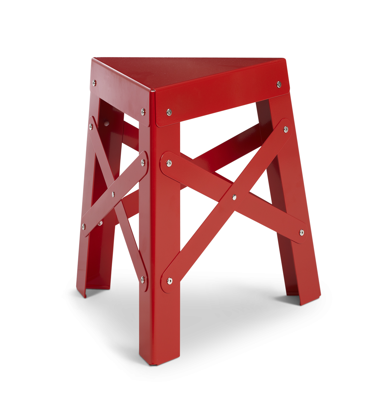 Eiffel Aluminum Stool, Red-0