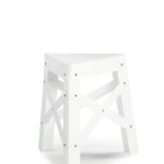 Eiffel Aluminum Stool, White-34357
