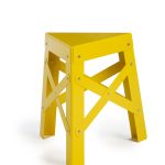 Eiffel Aluminum Stool, Yellow-34353