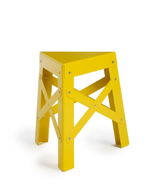 Eiffel Aluminum Stool, Yellow-34353