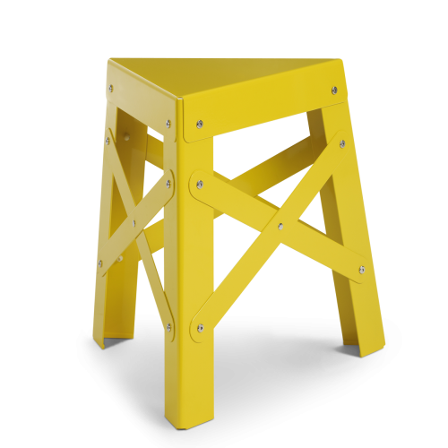 Eiffel Aluminum Stool, Yellow-0