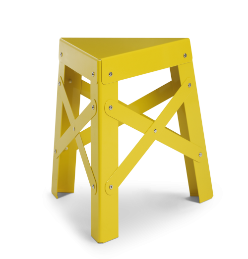 Eiffel Aluminum Stool, Yellow-0