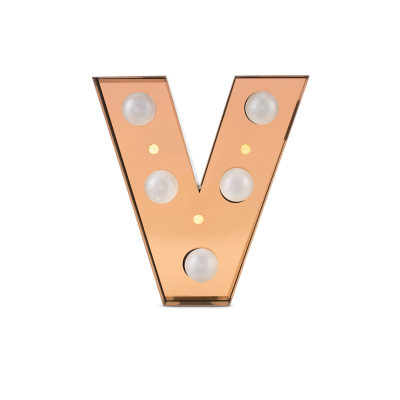 Caractère Alphabet Lights, V-0