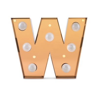Caractère Alphabet Lights, W-0