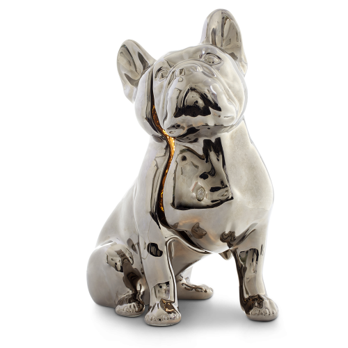 Toto Dog Table Lamp, Platinum Hand Painted-0