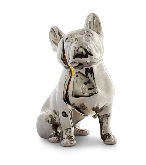 Toto Dog Table Lamp, Platinum Hand Painted-0