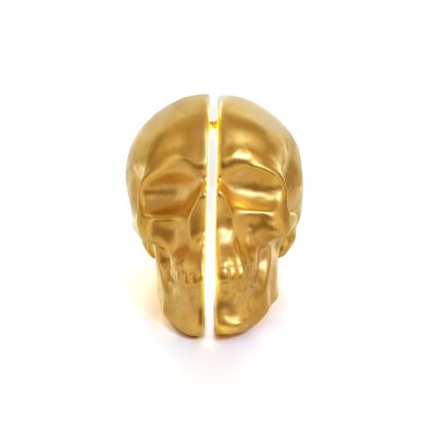 Yorick Skull Lamp, 24Kt Gold Hand Painted-34743