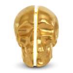 Yorick Skull Lamp, 24Kt Gold Hand Painted-0