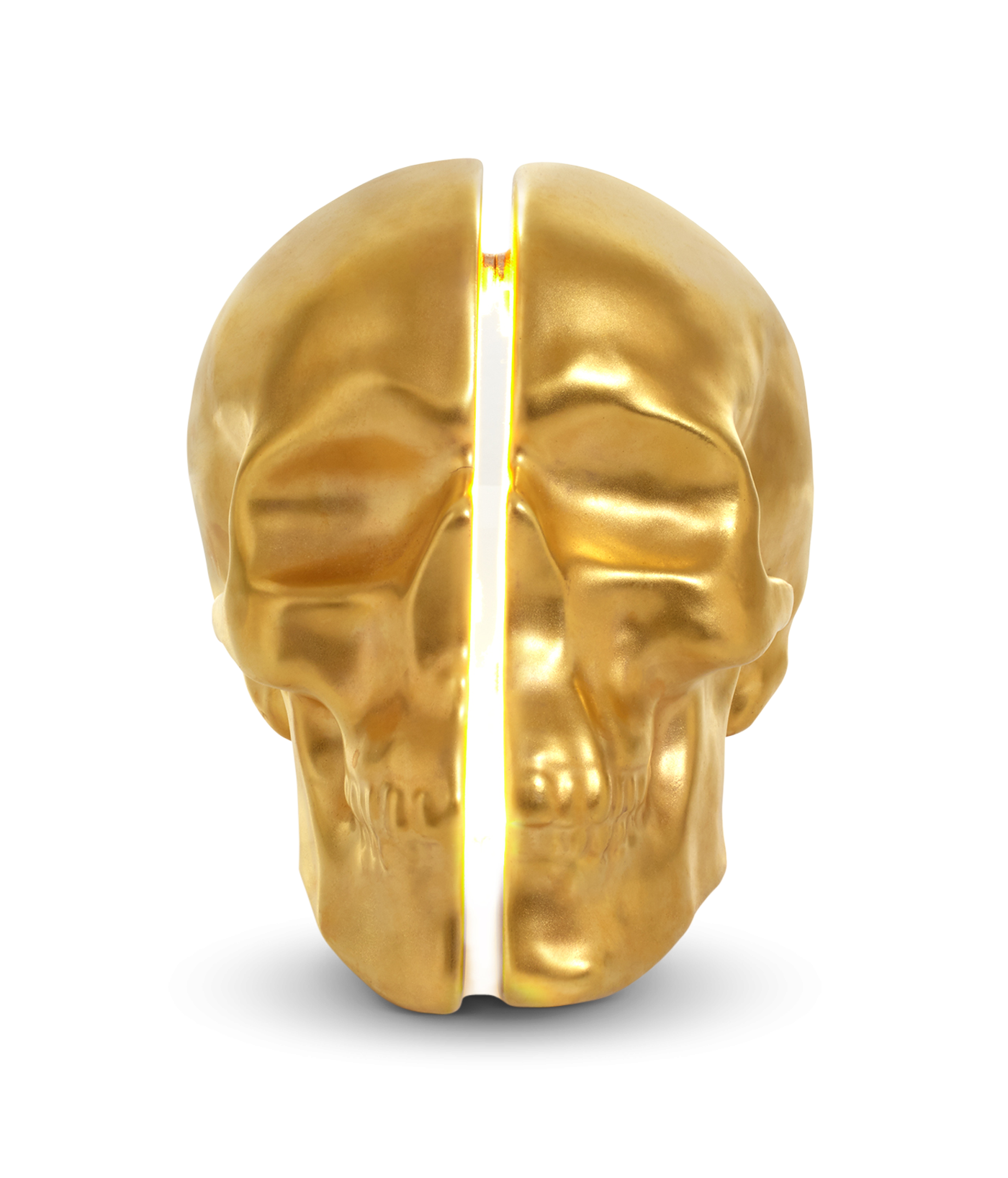 Yorick Skull Lamp, 24Kt Gold Hand Painted-0