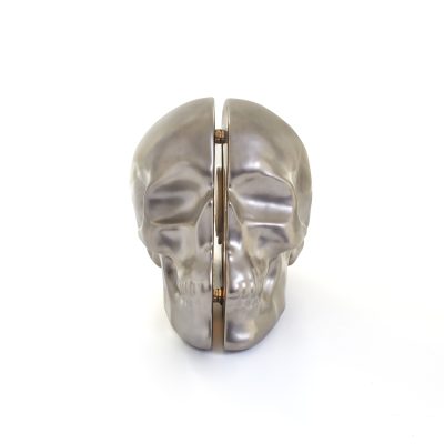Yorick Skull Lamp, Platinum Hand Painted-34751
